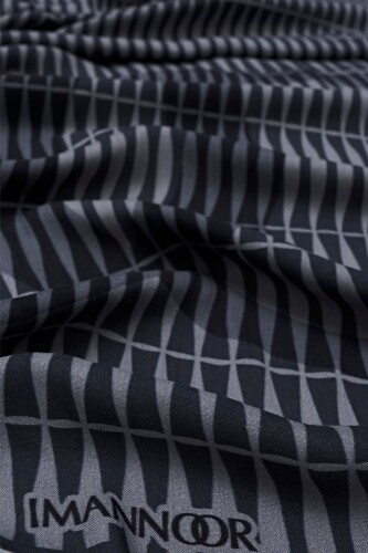 Noor Logo Shawl Grey - 2