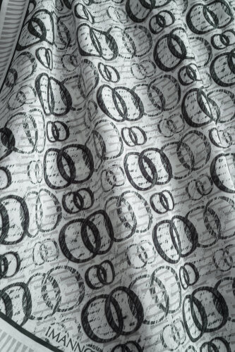 Noor Yağmuru Gri Pamuk Floş Şal 70x210 - Imannoor (4)