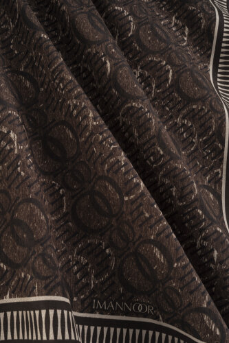 Noor Yağmuru Kahverengi Pamuk Floş Şal 70x210 - Imannoor (4)