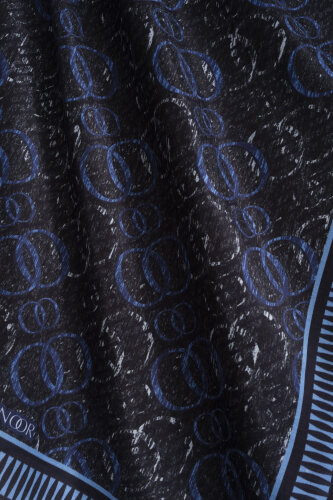 Noor Yağmuru Mavi Pamuk Floş Şal 70x210 - Imannoor (4)