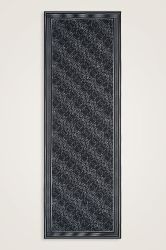 Noor Yağmuru Siyah-Beyaz Pamuk Floş Şal 70x210 - Imannoor (2)