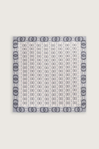 Noor Yolu 2 Beyaz-Gri Tivil İpek Eşarp 90x90 - Imannoor (2)