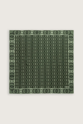 Noor Yolu 2 Haki Tivil İpek Eşarp 90x90 - Imannoor (2)