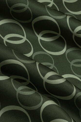 Noor Yolu 2 Haki Tivil İpek Eşarp 90x90 - Imannoor (4)