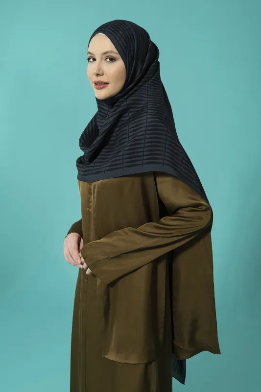 Noor Logo Siyah Floş Viskon Şal - 5