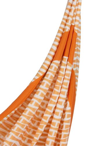 OO Logo Silk Shawl Orange - 6