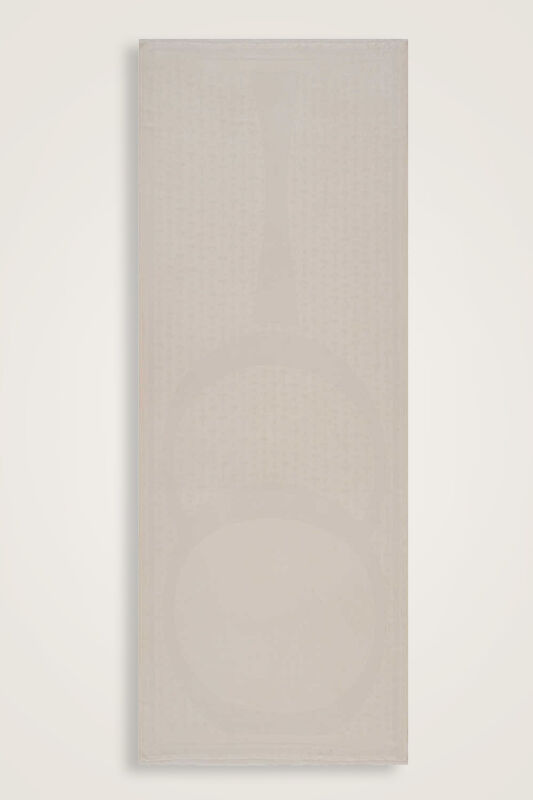 OO Monogram Bej İpek Şal 70x200 - 1