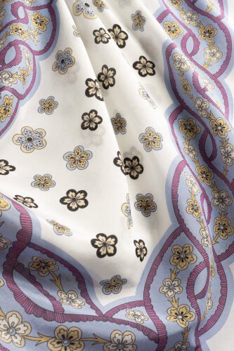 Örgü Menekşe Floş Pamuk Şal 70x210 - Imannoor (2)