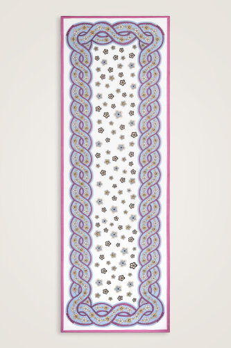 Örgü Menekşe Floş Pamuk Şal 70x210 - Imannoor (1)