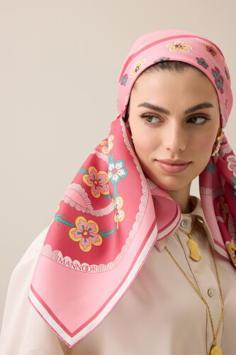 Örgü Mercan Tivil İpek Eşarp 90x90 - Imannoor (3)