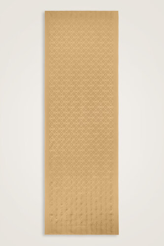 Oriental Chain Gold Jacquard Silk Shawl - 2