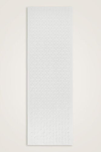 Oriental Chain Off-White Jacquard Silk Shawl - 2