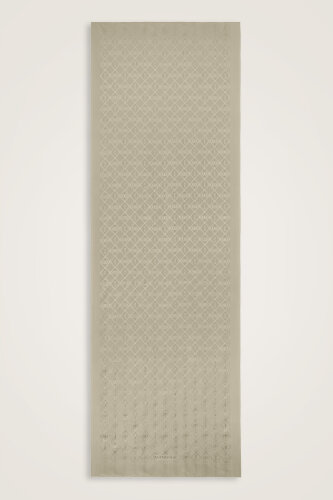 Oriental Chain Sand Beige Jacquard Silk Shawl - 2