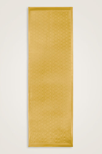 Oriental Chain Silk Cotton Shawl Yellow - Imannoor
