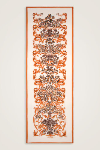 Oriental Flower Earth Floss Cotton Shawl - Imannoor (1)