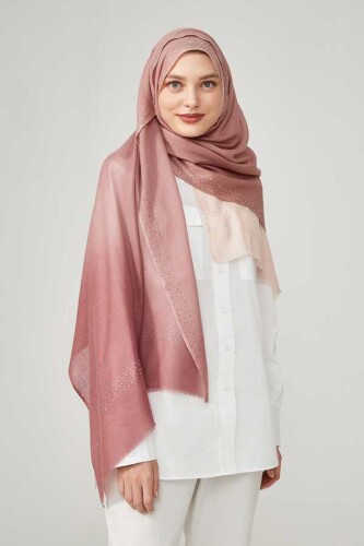 Oriental Nights Silk Shawl Pink - Imannoor