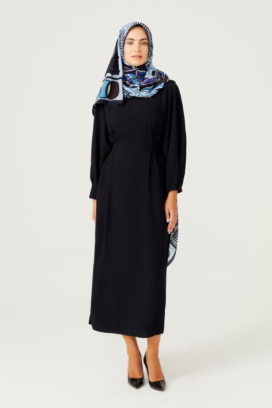 Ottoman Flower Silk Shawl Blue - 6