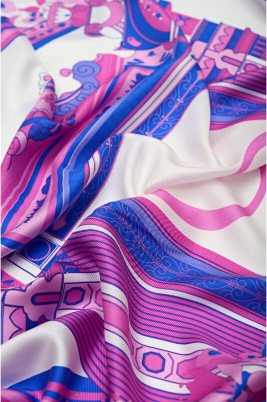 Palace Gate Silk Scarf Fuchsia - 3