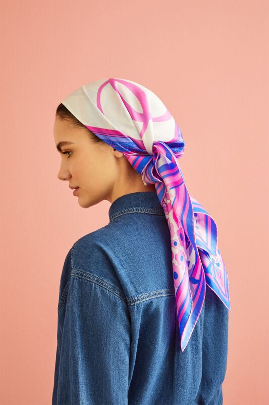 Palace Gate Silk Scarf Fuchsia - 4