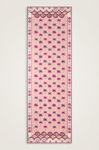 Palm Island Pink Cotton Silk Shawl - Imannoor (1)