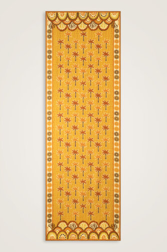 Palm Island Saffron Cotton Silk Shawl - 2