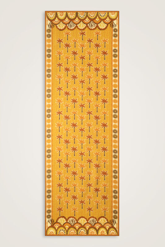 Palm Island Saffron Cotton Silk Shawl - 2