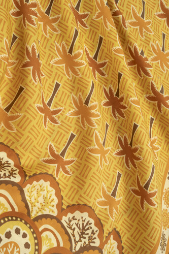 Palm Island Saffron Cotton Silk Shawl - 4