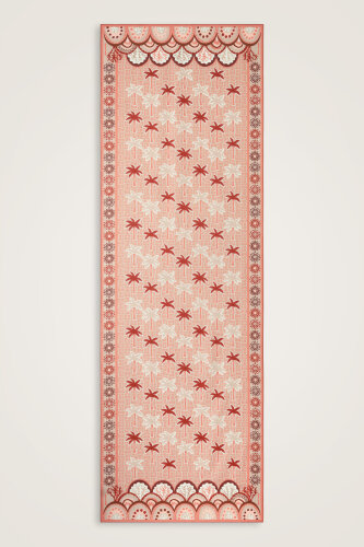 Palm Island Salmon Cotton Silk Shawl - 2