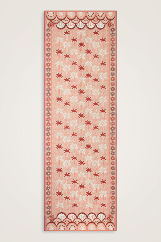 Palm Island Salmon Cotton Silk Shawl - 2