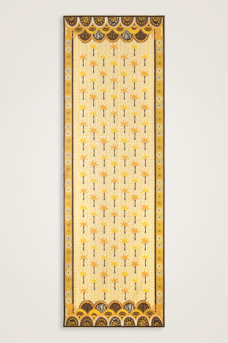 Palm Island Yellow Cotton Silk Shawl - 2