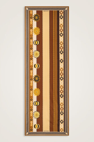 Papatya Noor Hardal Pamuk Floş Şal 70x210 - Imannoor (2)