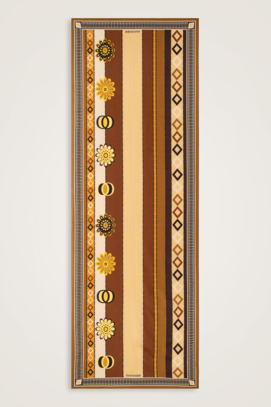 Papatya Noor Hardal Pamuk Floş Şal 70x210 - 2