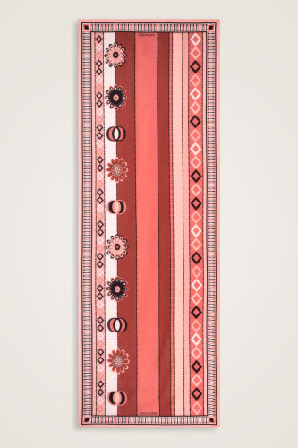 Papatya Noor Şeftali Pamuk Floş Şal 70x210 - 2