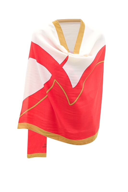 Patience Flosh Viscose Shawl Red - 7