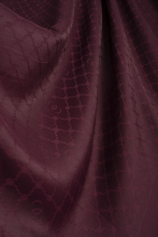 Pencere Kafes Bordo Ramy Jakar Şal 70x210 - 4