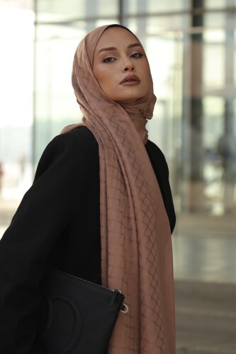 Pencere Kafes Gül Ramy Jakar Şal 70x210 - 3