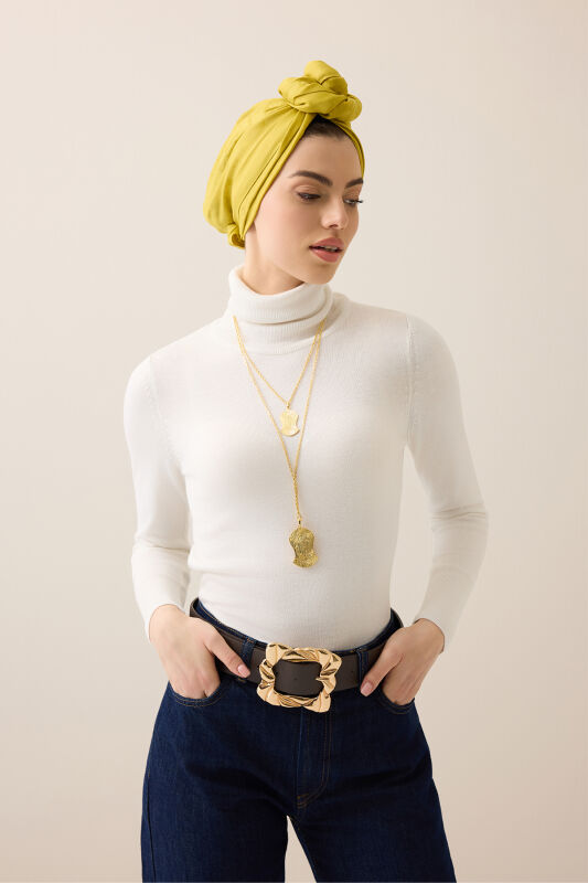 Pencere Kafes Hardal Ramy Jakar Şal 70x210 - 5