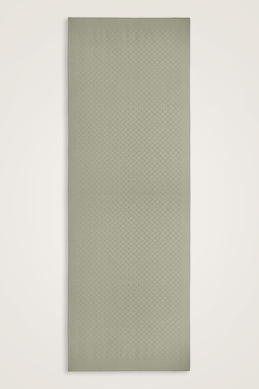 Pencere Kafes Zümrüt Yeşili Ramy Jakar Şal 70x210 - 2