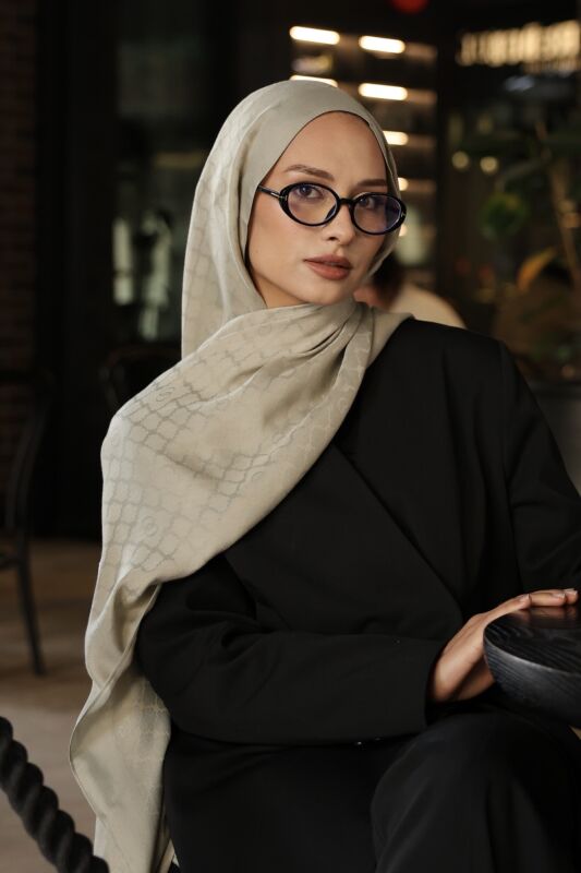 Pencere Kafes Zümrüt Yeşili Ramy Jakar Şal 70x210 - 3