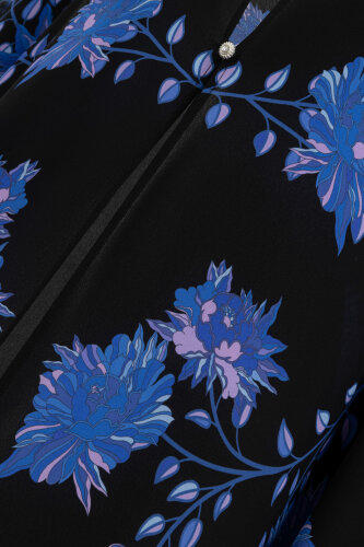 Peony Black-Sax Silk Abaya - Imannoor (4)