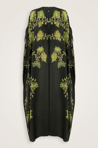 Peony Green Silk Abaya - Imannoor (2)