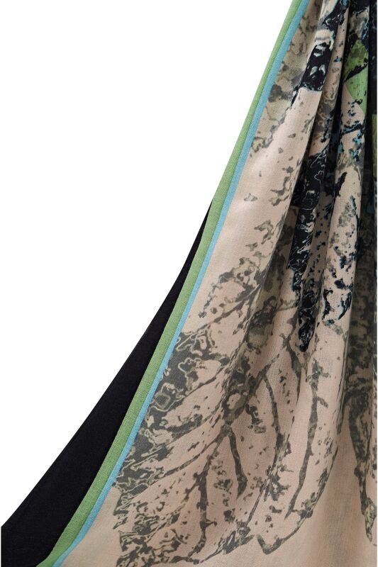 Plane Tree Cashmere Silk Shawl Beige - 5