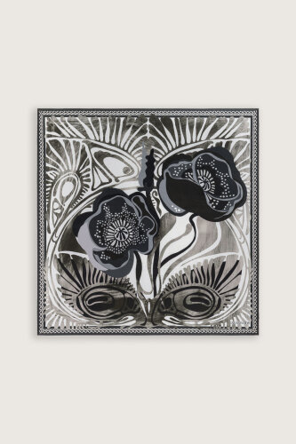 Poppy Smoke-Naphtha Double-Sided Twill Silk Scarf - 2