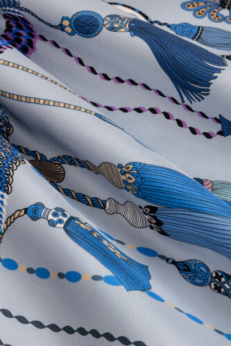 Püskül Noor Gri Tivil İpek Eşarp 90x90 - Imannoor (4)