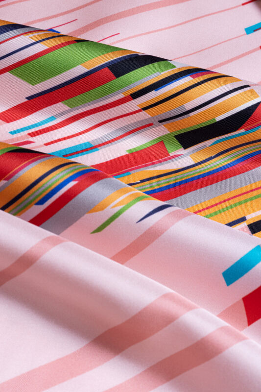 Rainy Noor Pink Silk Scarf - 4