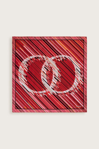 Rainy Noor Red Silk Scarf - 2