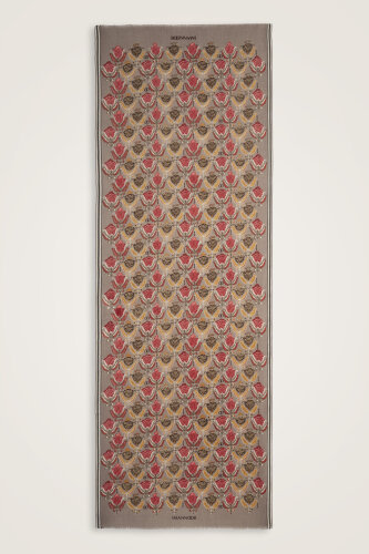 Reverse Tulip Stone Wool Shawl - 2