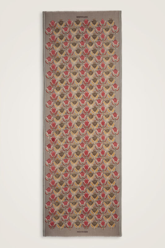 Reverse Tulip Stone Wool Shawl - 2