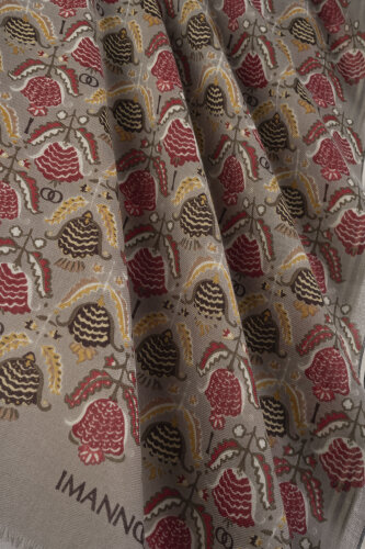 Reverse Tulip Stone Wool Shawl - 4