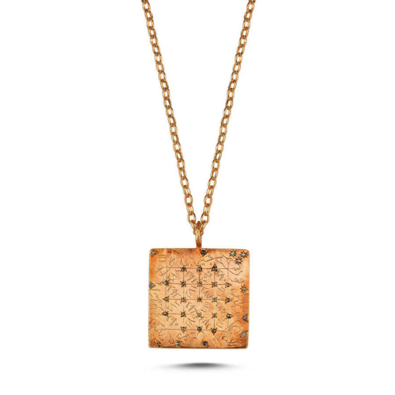 Rose Gold Küçük Ebced Kolye - 1